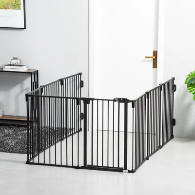 PawHut - Parc enclos chien modulable pliable porte verrou.