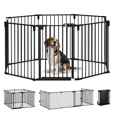 PawHut - Parc enclos chien modulable pliable porte verrou.