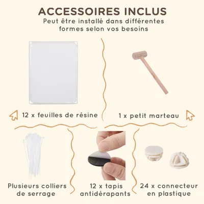 PawHut - Enclos modulable petits animaux avec 12 panneaux H.45 cm - blanc PawHut - Enclos modulable petits animaux avec 12 panneaux H.45 cm - blanc