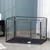 PawHut - Cage chien démontable verrouillable plateau int./ext. - gris noir