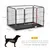 PawHut - Cage chien démontable verrouillable plateau int./ext. - gris noir
