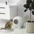 PawHut - Litière boule chat porte battante, couv. amov., pelle - vert blanc