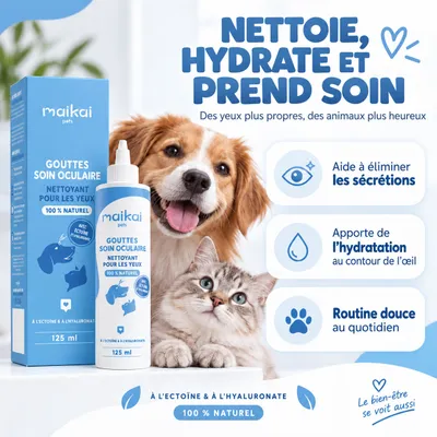 Maikai Lotion Nettoyante Yeux Chien & Chat Aloe Vera et Acide Hyaluronique Maikai Lotion Nettoyante Yeux Chien & Chat Aloe Vera et Acide Hyaluronique