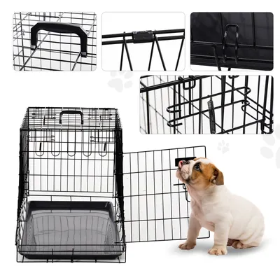 PawHut - Cage de Transport pour Chien Taille L H.55 cm - noir PawHut - Cage de Transport pour Chien Taille L H.55 cm - noir