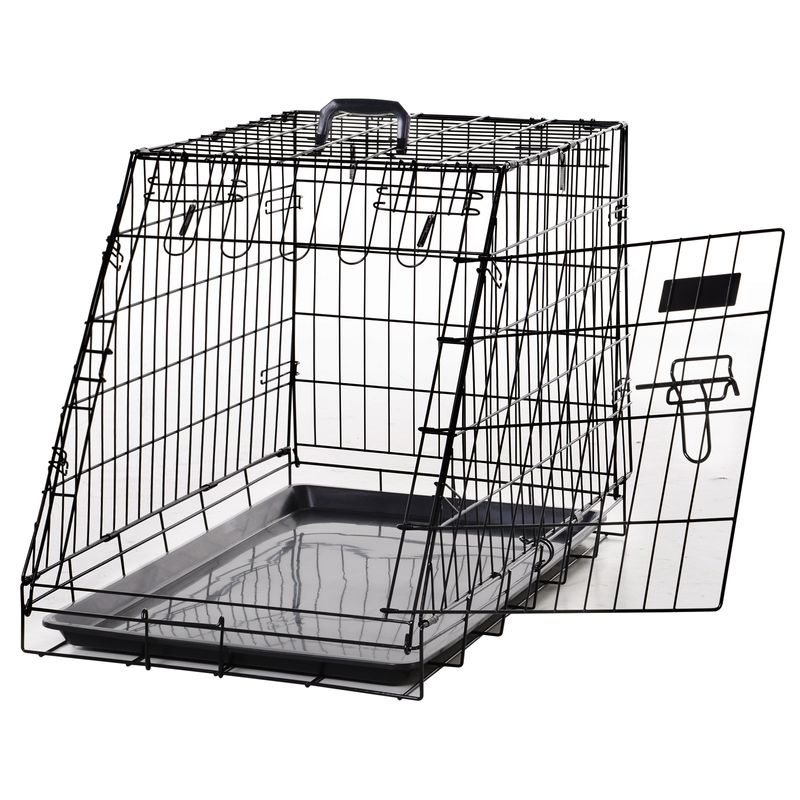 PawHut - Cage de Transport pour Chien Taille L H.55 cm - noir