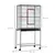 PawHut - Cage oiseaux portable 4 mangeoires H.163 cm - noir gris PawHut - Cage oiseaux portable 4 mangeoires H.163 cm - noir gris