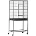 PawHut - Cage oiseaux portable 4 mangeoires