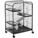 PawHut - Cage mobile rongeur 3 rampes 3 plateformes bac amovible - noir