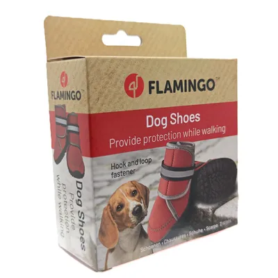 Flamingo Hundeschuhe Kajan rot - 2 Stück