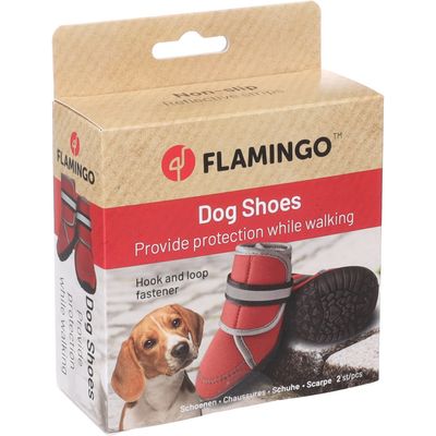 Chaussures Kajan Rouge taille  S,  7 x 5.8 cm. 2 pièces pour chien