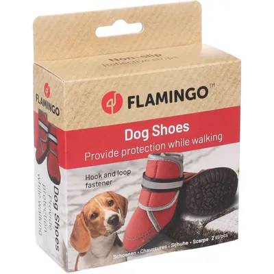 Flamingo Hundeschuhe Kajan rot - 2 Stück Flamingo Hundeschuhe Kajan rot - 2 Stück