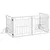 PawHut - Barrière animaux-autoportante modulable pliable - noir blanc PawHut - Barrière animaux-autoportante modulable pliable - noir blanc