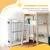 PawHut - Barrière animaux-autoportante modulable pliable - noir blanc PawHut - Barrière animaux-autoportante modulable pliable - noir blanc