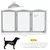 PawHut - Barrière Chien Pliable 3 Plaques 2 Pieds H.80cm-Gris