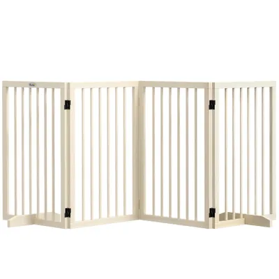 PawHut ? Barrière chien 4 panneaux modulable autoportante