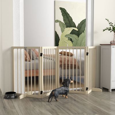 PawHut ? Barrière chien 4 panneaux modulable autoportante