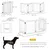 PawHut - Barrière animaux-modulable pliable 4 panneaux motif patte - blanc PawHut - Barrière animaux-modulable pliable 4 panneaux motif patte - blanc