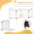 PawHut - Barrière animaux-modulable pliable 4 panneaux motif patte - blanc PawHut - Barrière animaux-modulable pliable 4 panneaux motif patte - blanc