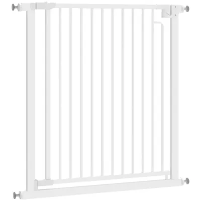 PawHut - Barrière sécurité chien largeur réglable-blanc