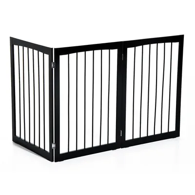 PawHut - Barrière sécurité modulable pliable H.76 cm - brun