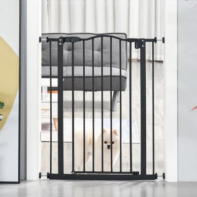 PawHut - Barrière extensible pour chien sans perçage H.94cm-noir
