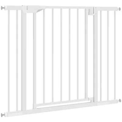 PawHut - Barrière de sécurité-largeur réglable 76-103 cm-blanc PawHut - Barrière de sécurité-largeur réglable 76-103 cm-blanc
