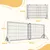 PawHut - Barrière pour chien à 2 panneaux largeur réglable 101-181cm-blanc