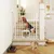 PawHut - Barrière de sécurité chien extensible sans percer H.76 cm-blanc