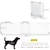 PawHut - Barrière chien modulable pliable porte intégrée H.74,5 cm - blanc
