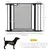 PawHut - Barrière animaux-porte double verrouillage-Noir
