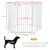 PawHut - Barrière Chien-Modulable Pliable Porte Verrouillable - blanc