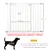 PawHut - Barrière Animaux Réglable Sans Perç H.74-97.5cm-blanc