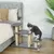 PawHut - Escalier chat 4 marches 8 poteaux jeu boule sisal - gris