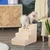 PawHut - escalier chat/chien 4 marches doux - beige