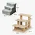 PawHut - Escalier pour chien à 3 marches déhoussable lavable H.35cm-gris