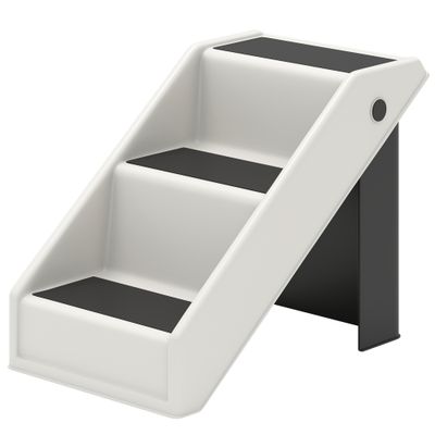 PawHut - Escalier pour Chien Pliable-Max.10kg-Blanc Cassé