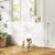 PawHut - Barrière rétractable chien verrouillage auto H.86cm-blanc