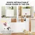 PawHut - Barrière rétractable chien verrouillage auto H.86cm-blanc