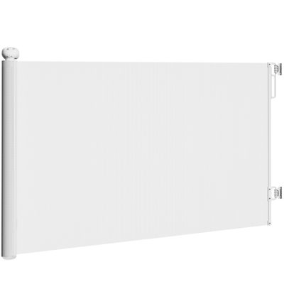 PawHut - Barrière rétractable chien verrouillage auto H.86cm-blanc