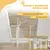 PawHut - Barrière Chien Sans Percer, Double Verrouillage, Auto H.94cm-blanc PawHut - Barrière Chien Sans Percer, Double Verrouillage, Auto H.94cm-blanc