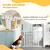PawHut - Barrière pour chien ajustable avec 2 portes verrouillables - blanc