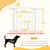 PawHut - Barrière pour chien ajustable avec 2 portes verrouillables - blanc