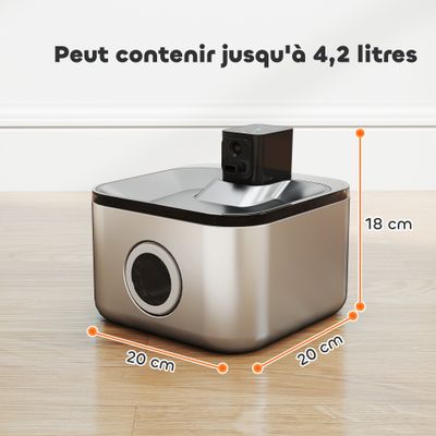 PawHut - Fontaine à eau pour chat 3 étapes USB Inox + Accessoires