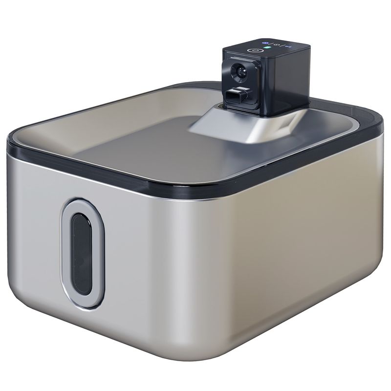 PawHut - Fontaine pour chat 5L filt 3 étapes USB accessoires acier inox