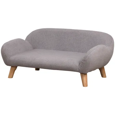 PawHut - Canapé chien déhoussable design scandinave H.31 cm - gris