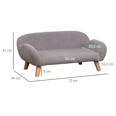 PawHut - Canapé chien déhoussable design scandinave H.31 cm - gris PawHut - Canapé chien déhoussable design scandinave H.31 cm - gris