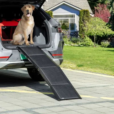 PawHut - Rampe pliable pour chien surface antidérapante H.43,5cm-noir PawHut - Rampe pliable pour chien surface antidérapante H.43,5cm-noir