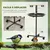 PawHut - Perchoir Perroquets Oiseaux Plat acier-Anthracite