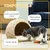 PawHut - Panier Chat Naturel Tressé avec Coussin-Crème