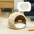 PawHut - Panier Chat Naturel Tressé avec Coussin-Crème